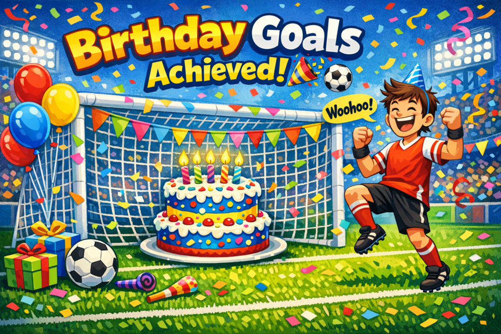 Goal puns for birthday wishes 🎂