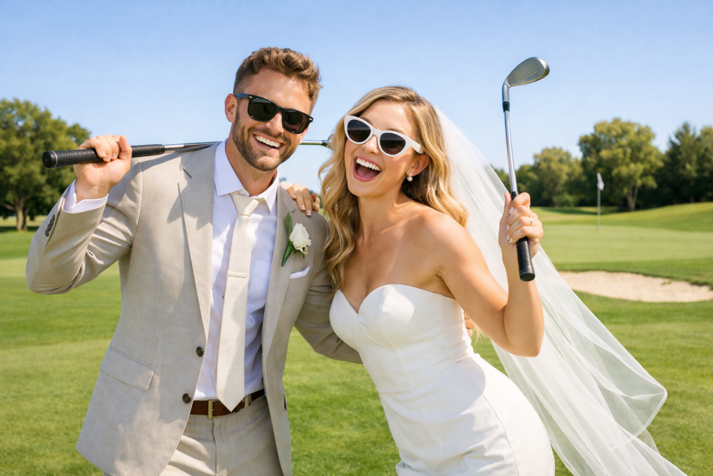 Short Golf Wedding Captions