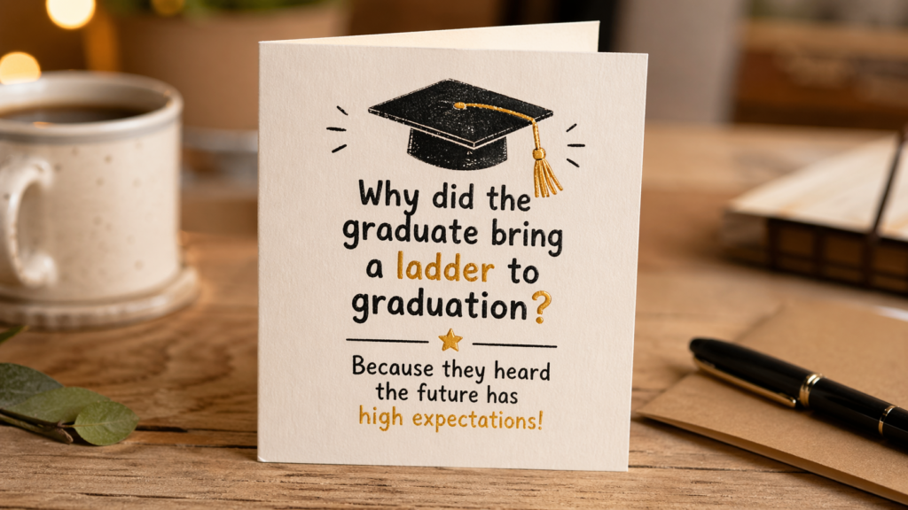 🎓 Funny graduation jokes for cards