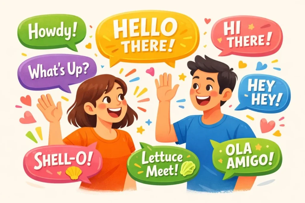 What are greeting puns and jokes