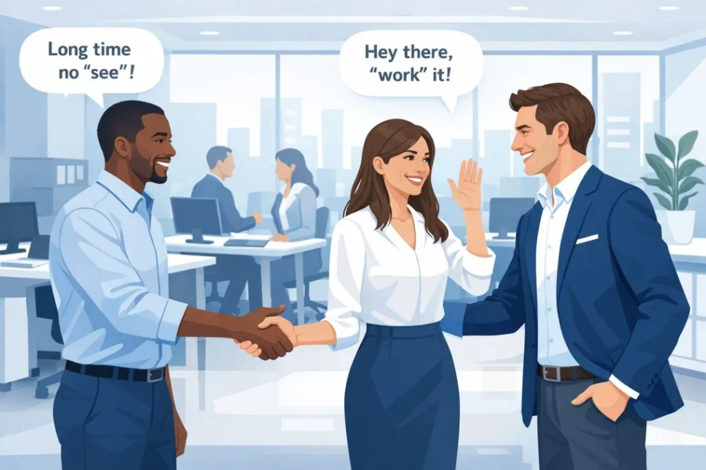 Professional greeting puns for work