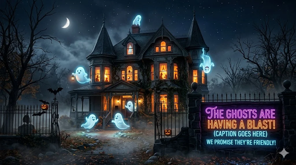 👻 Funny Haunted House Puns for Instagram Captions